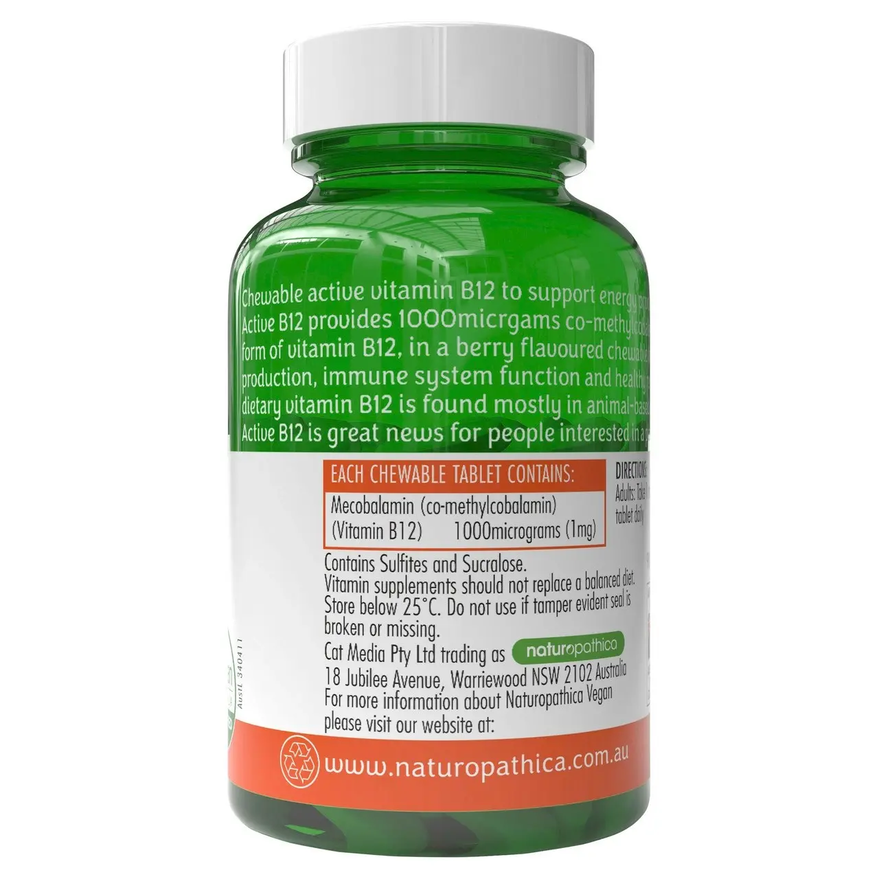 Naturopathica Vegan Active B12 60s