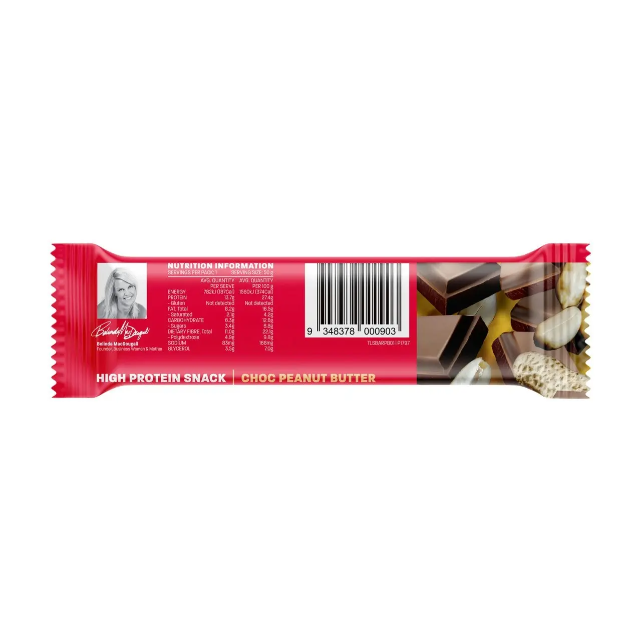 The Lady Bar Choc Peanut 50g