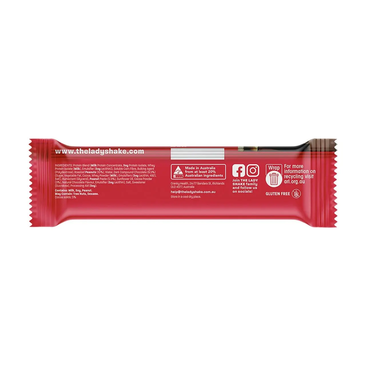 The Lady Bar Choc Peanut 50g