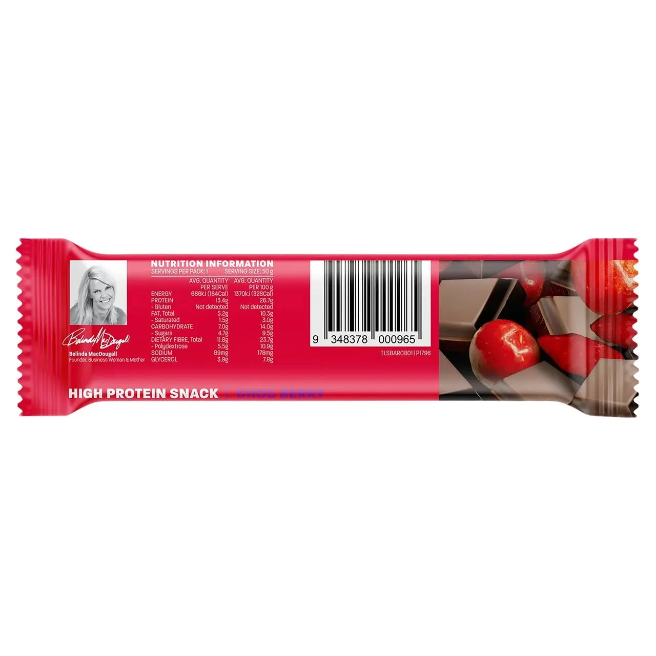 The Lady Bar Choc Berry 50g