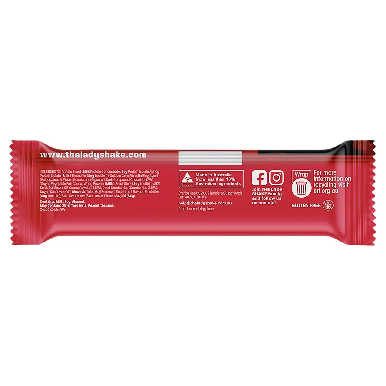 The Lady Bar Choc Berry 50g