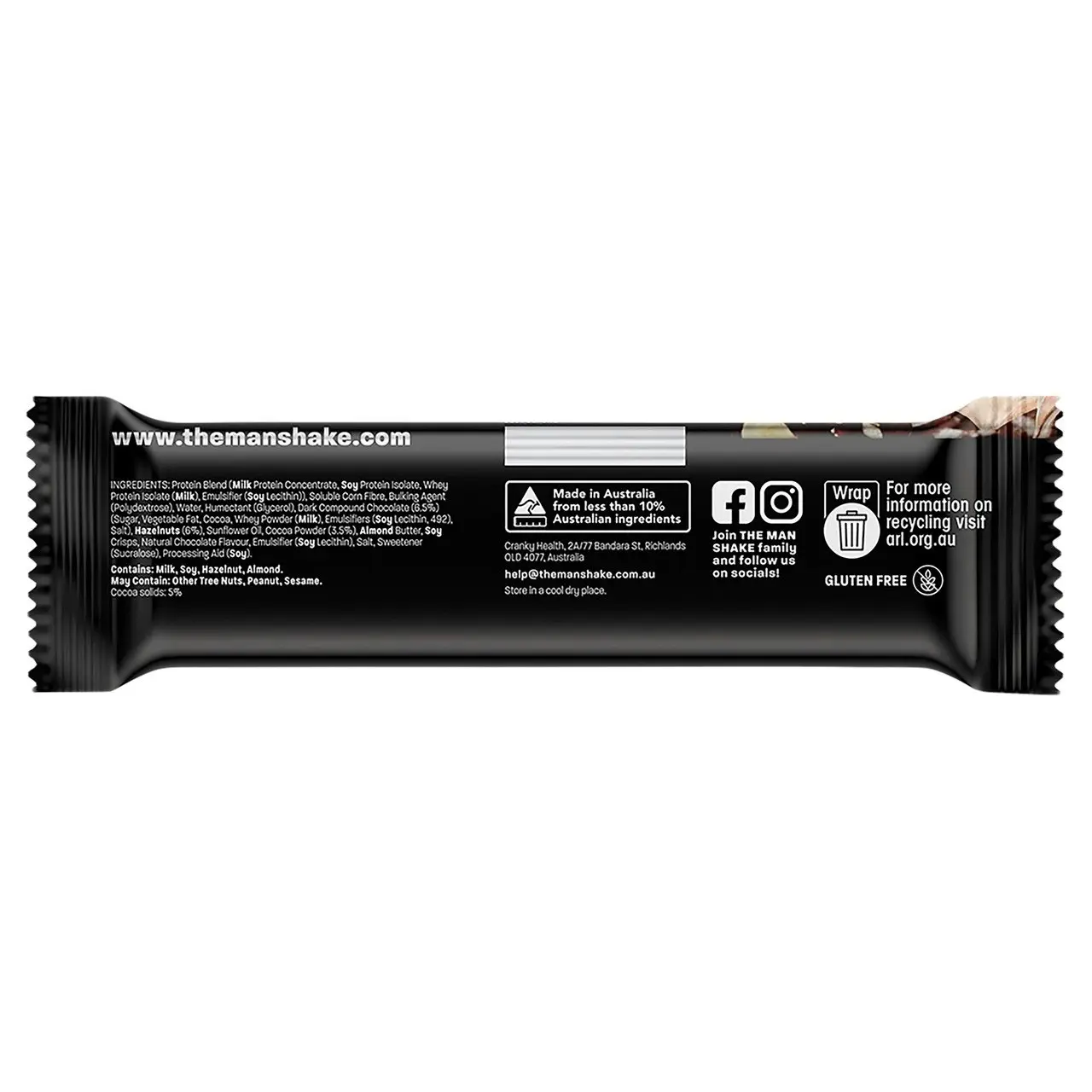 The Man Bar Choc Hazelnut 50g