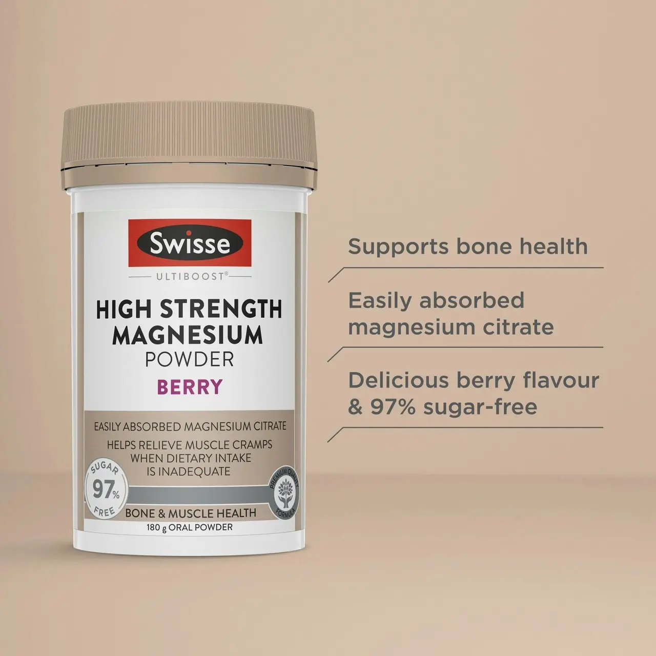 Swisse Ultiboost High Strength Magnesium Powder Berry 180g