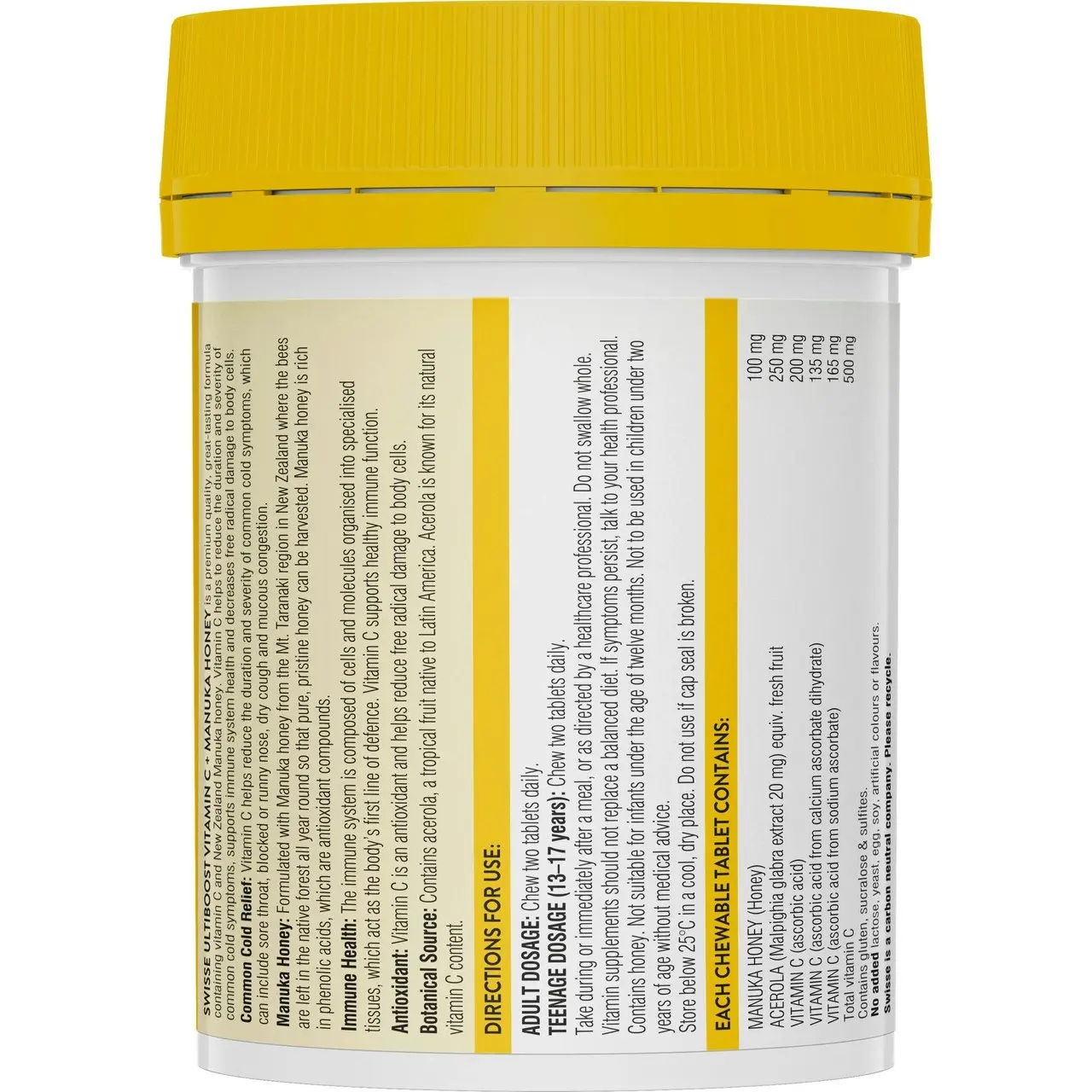 Swisse Ultiboost Vitamin C + Manuka Honey 120 Tablets