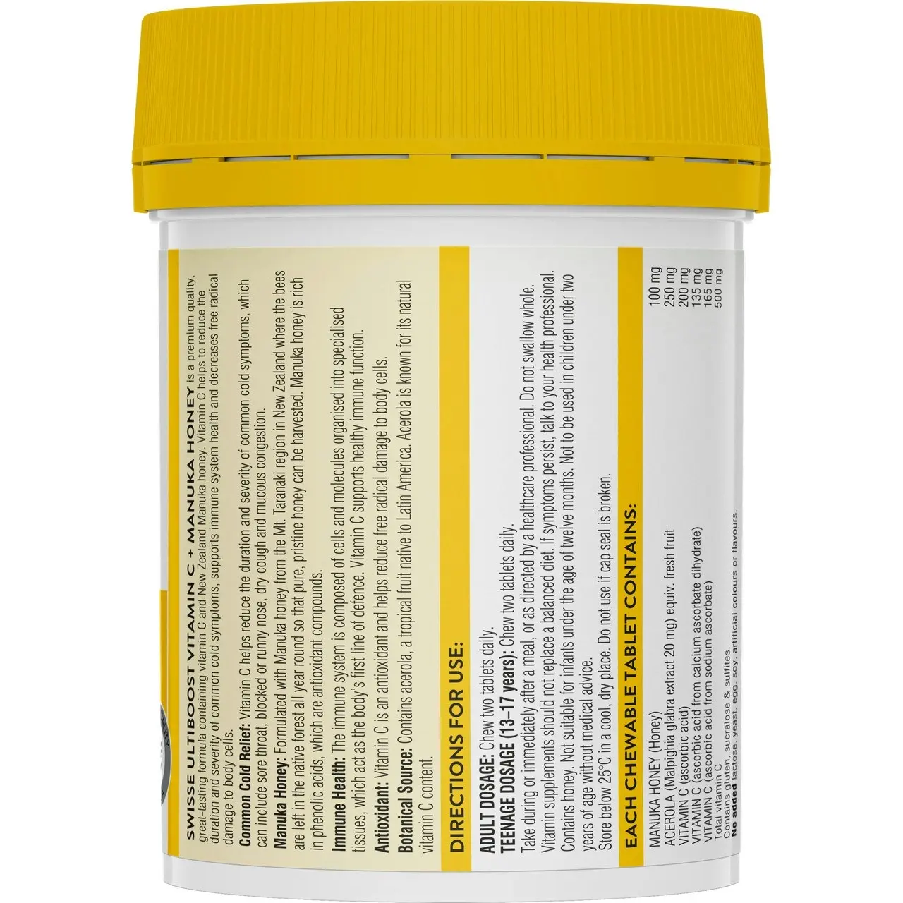 Swisse Ultiboost Vitamin C + Manuka Honey 120 Tablets