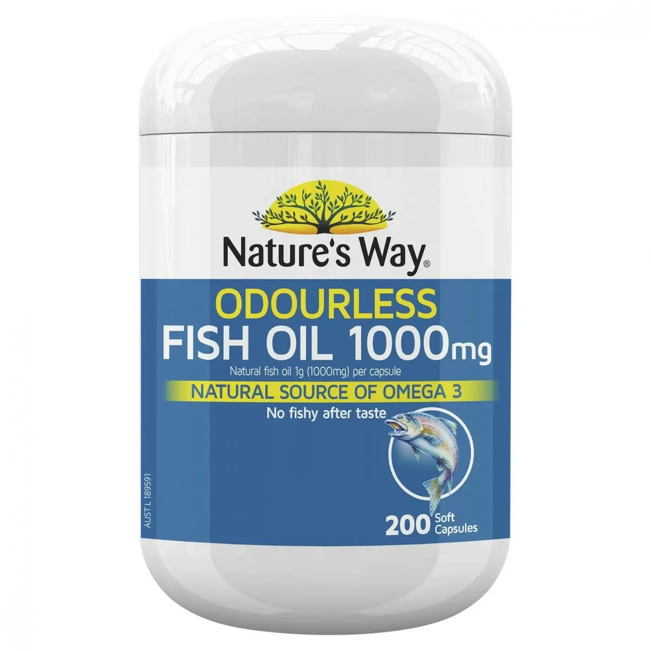 Nature's Way Odourless Fish Oil 1000mg 200 Capsules