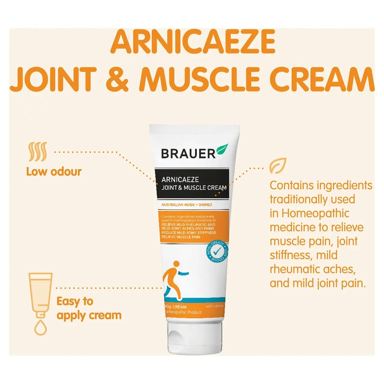 Brauer Arnicaeze Arnica Joint & Muscle Cream 100g