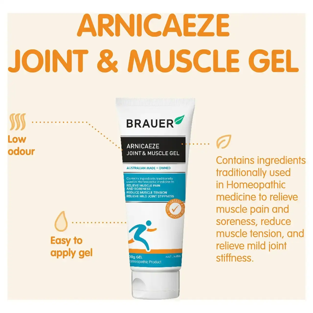 Brauer Arnicaeze Arnica Joint & Muscle Gel 100g