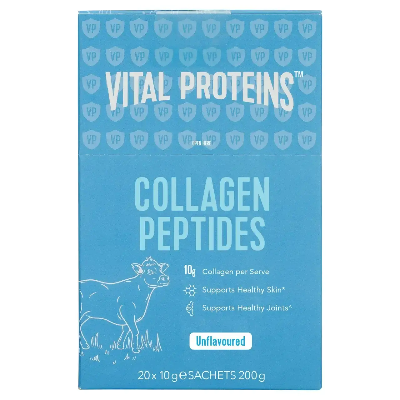 VITAL PROTEINS(TM) Collagen Peptides Unflavoured Powder 20x10g Sachets 200g