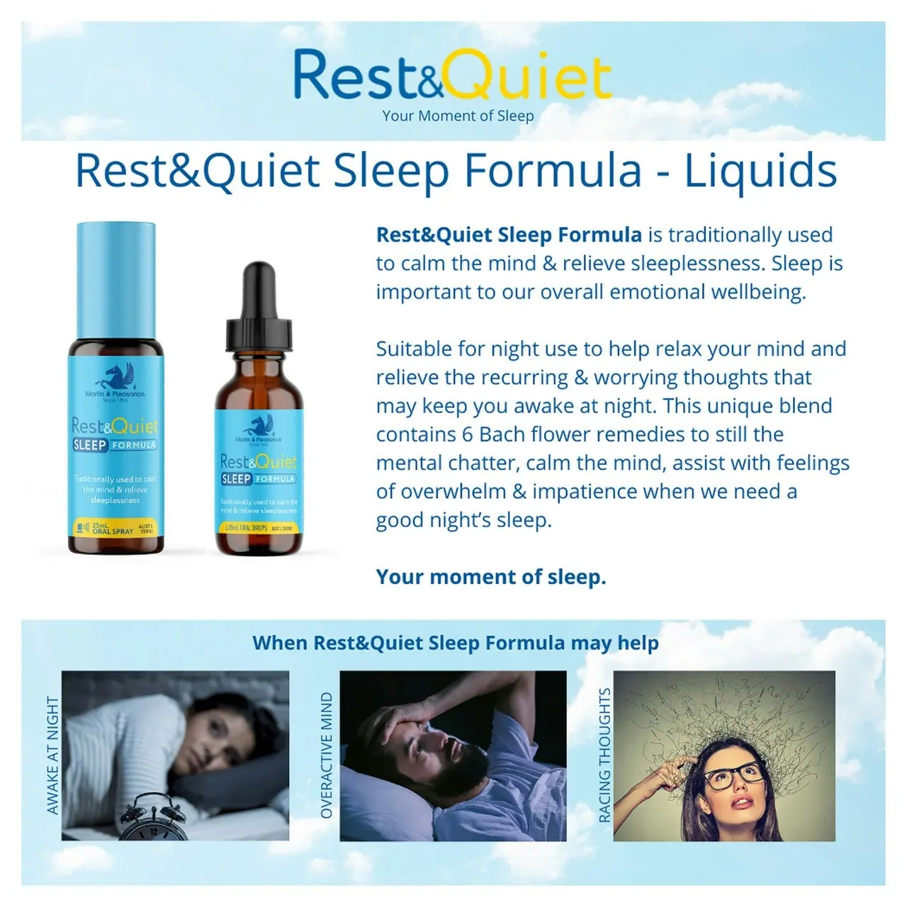 Rest&Quiet Sleep Formula Drops 15mL