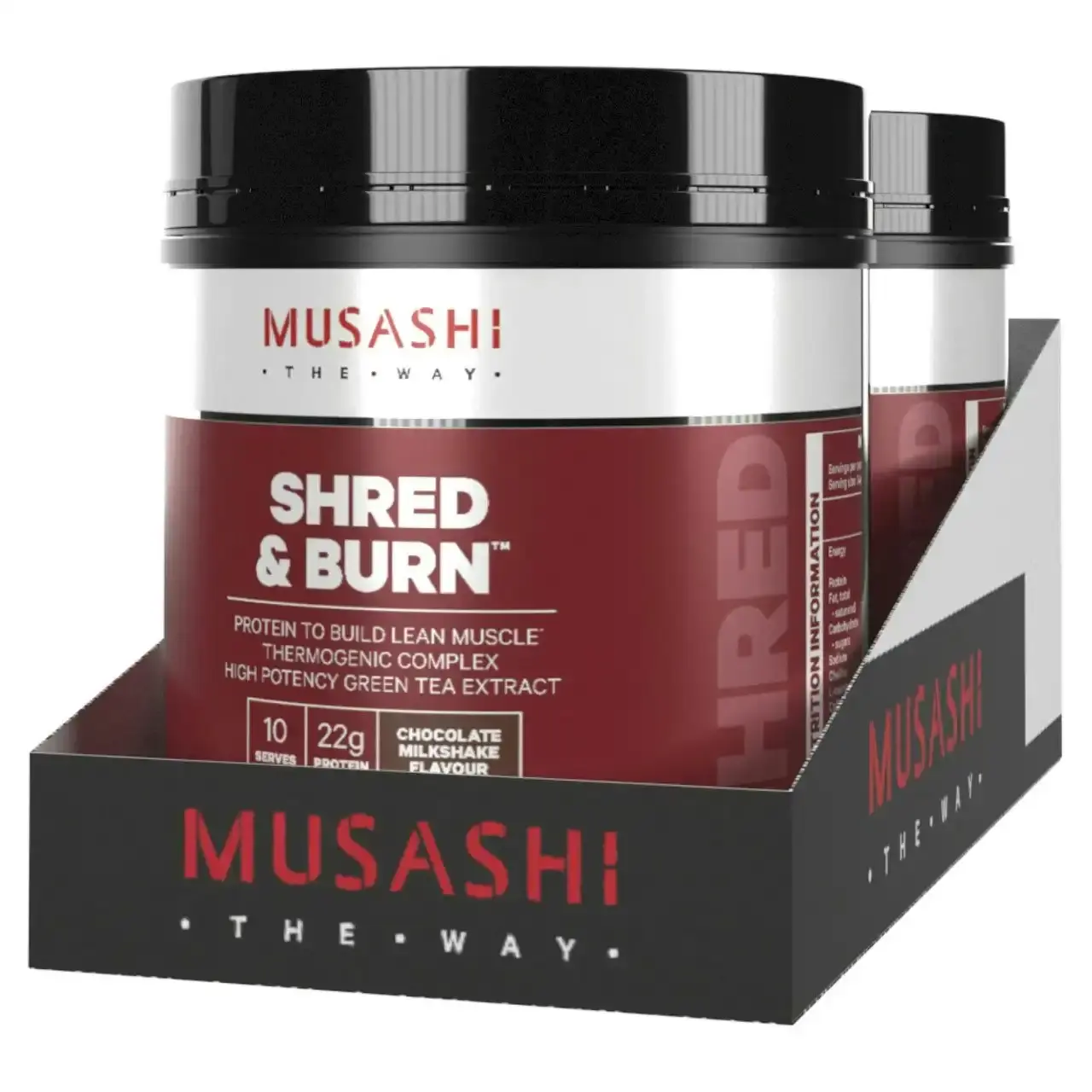 Musashi Shred & Burn Protein Powder Chocolate Milkshake 340g