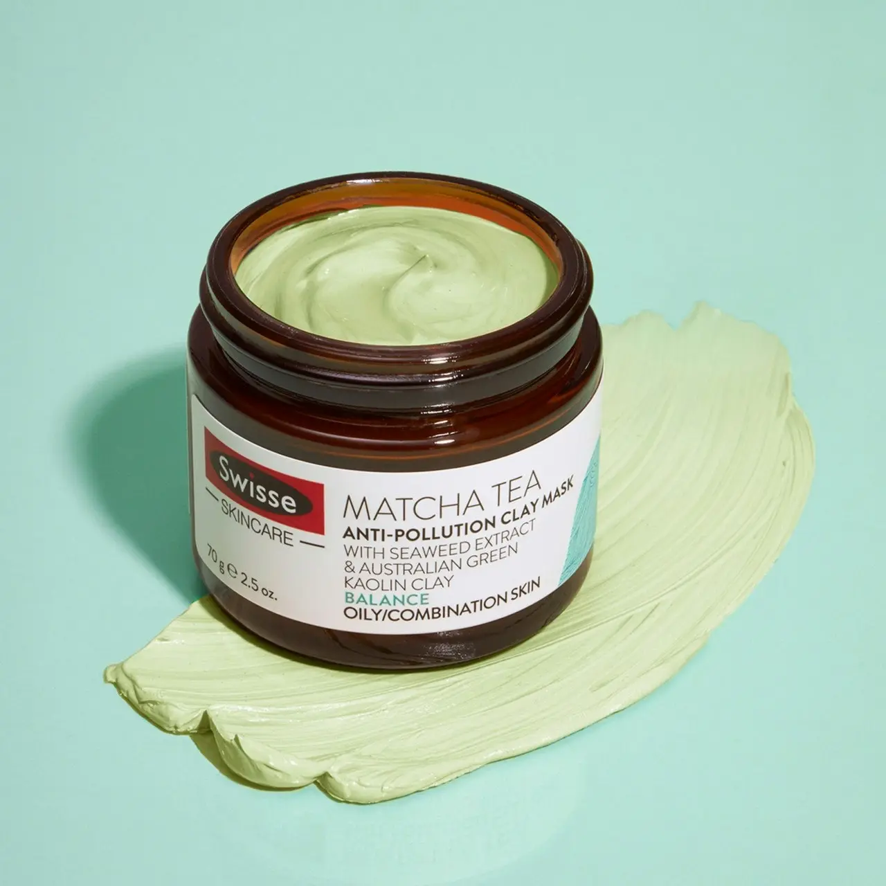 Swisse Skincare Matcha Tea Anti-Pollution Clay Mask 70g