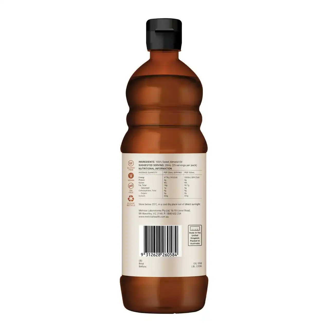 Melrose Sweet Almond Oil 500mL