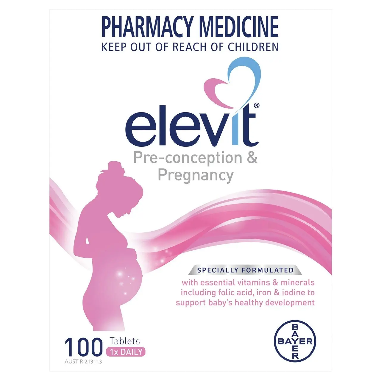 Elevit Pre-conception and Pregnancy Multivitamin Tablets 100 pack (100 days)