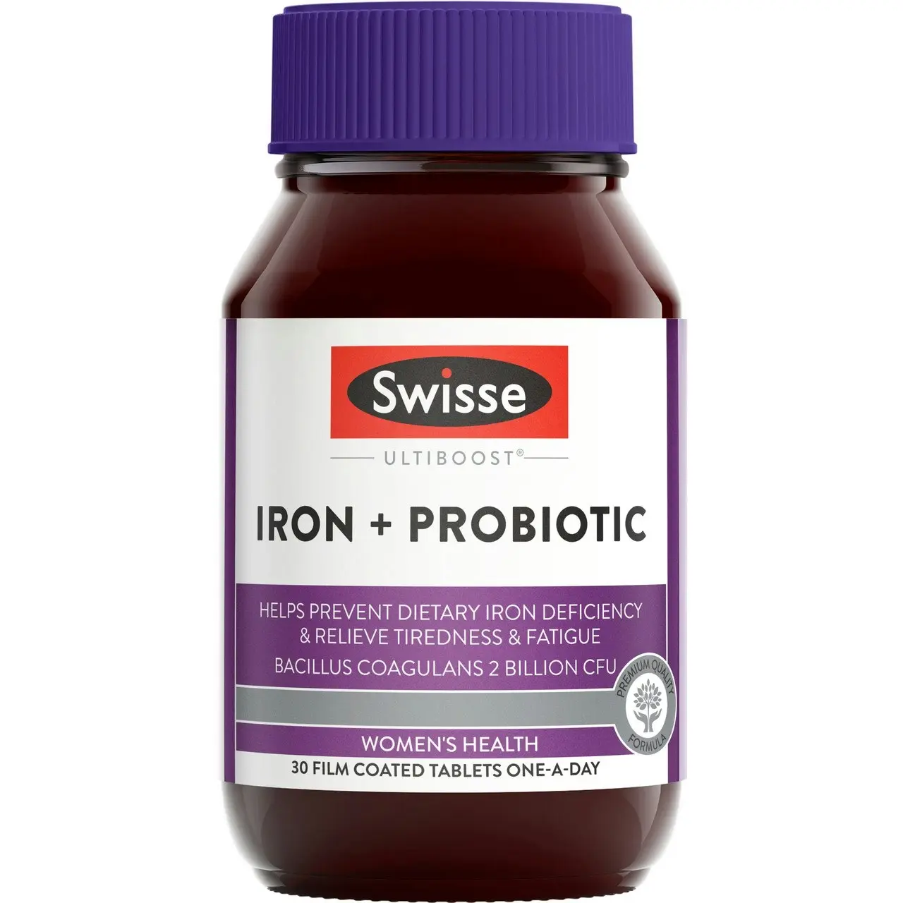 Swisse Ultiboost Iron + Probiotic 30 Tablets