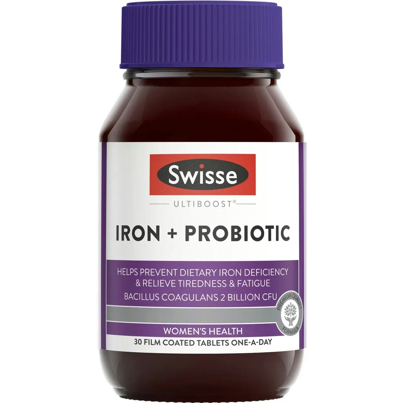 Swisse Ultiboost Iron + Probiotic 30 Tablets