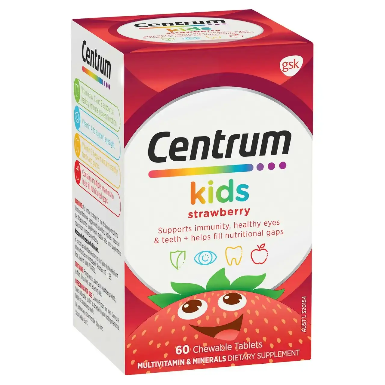 Centrum Kids Strawberry 60 Chewable Tablets