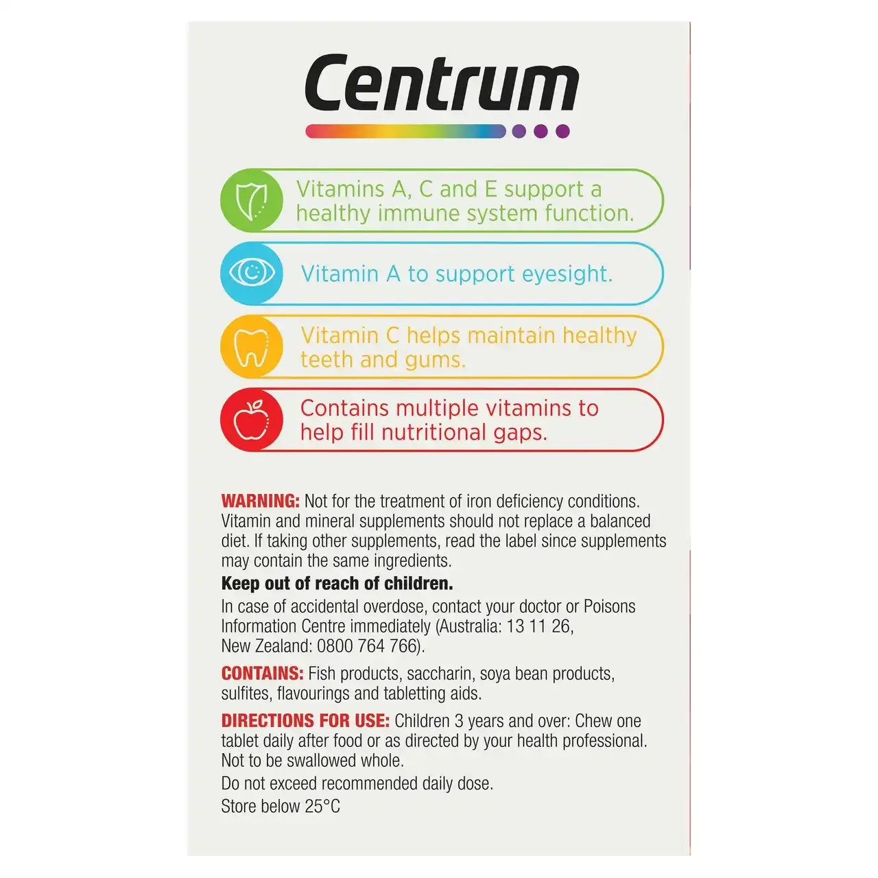 Centrum Kids Strawberry 60 Chewable Tablets