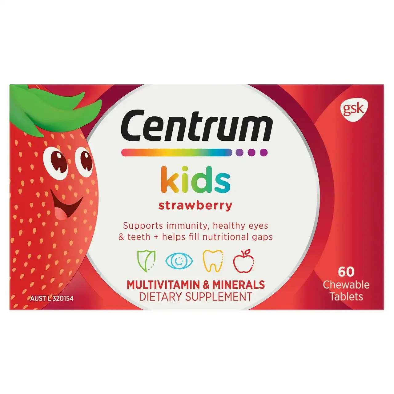 Centrum Kids Strawberry 60 Chewable Tablets