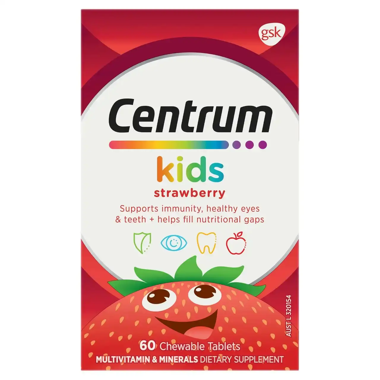 Centrum Kids Strawberry 60 Chewable Tablets