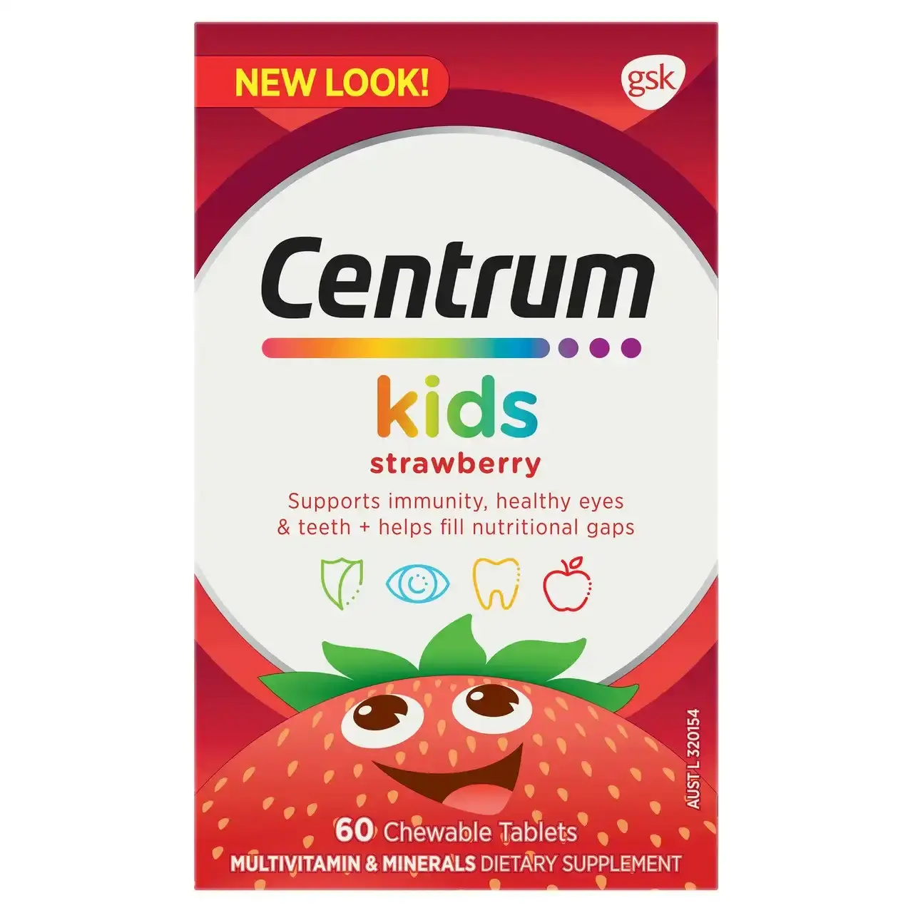 Centrum Kids Strawberry 60 Chewable Tablets