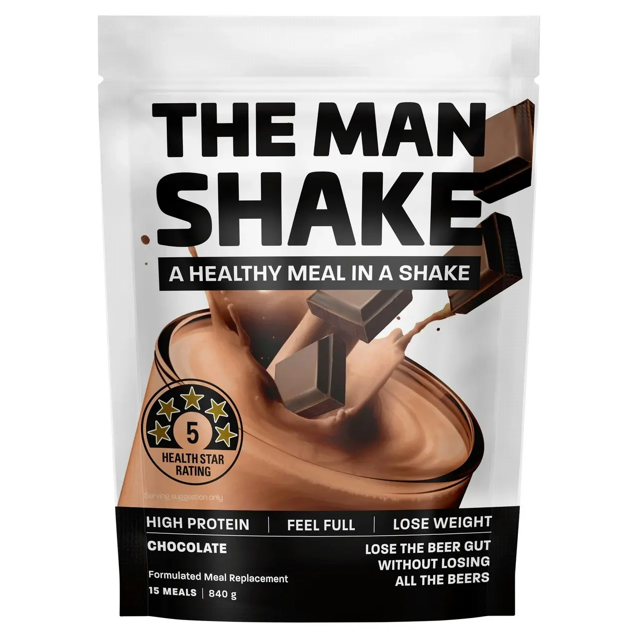 The Man Shake Meal Replacement Chocolate 840g