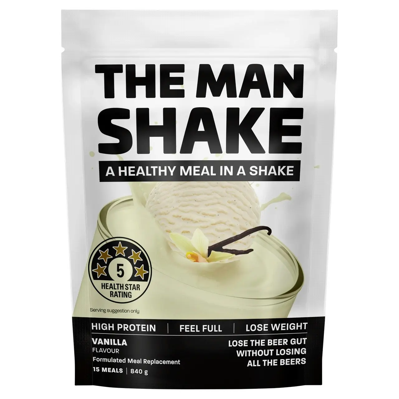 The Man Shake Meal Replacement Vanilla 840g