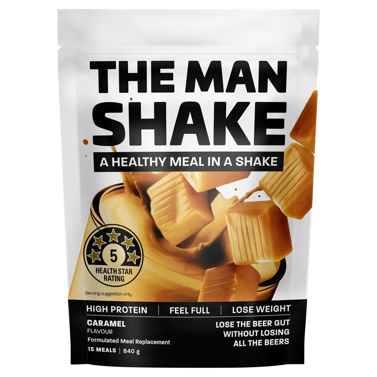 The Man Shake Meal Replacement Caramel 840g