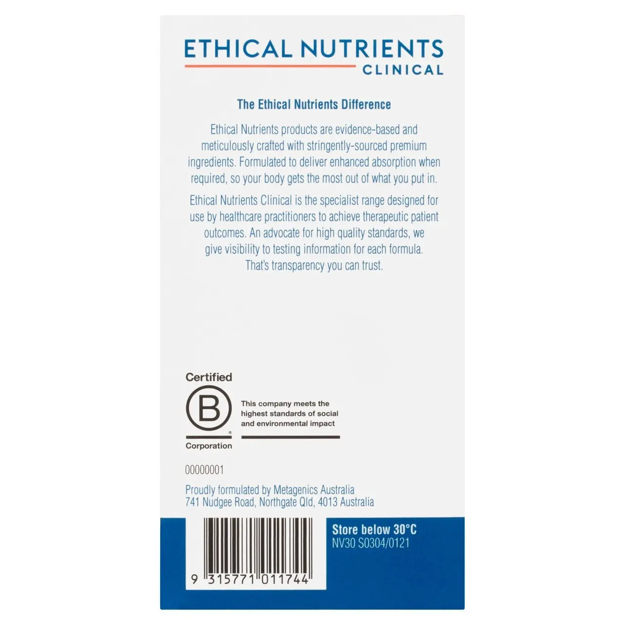 Ethical Nutrients Clinical Nervalgesic 30 Capsules