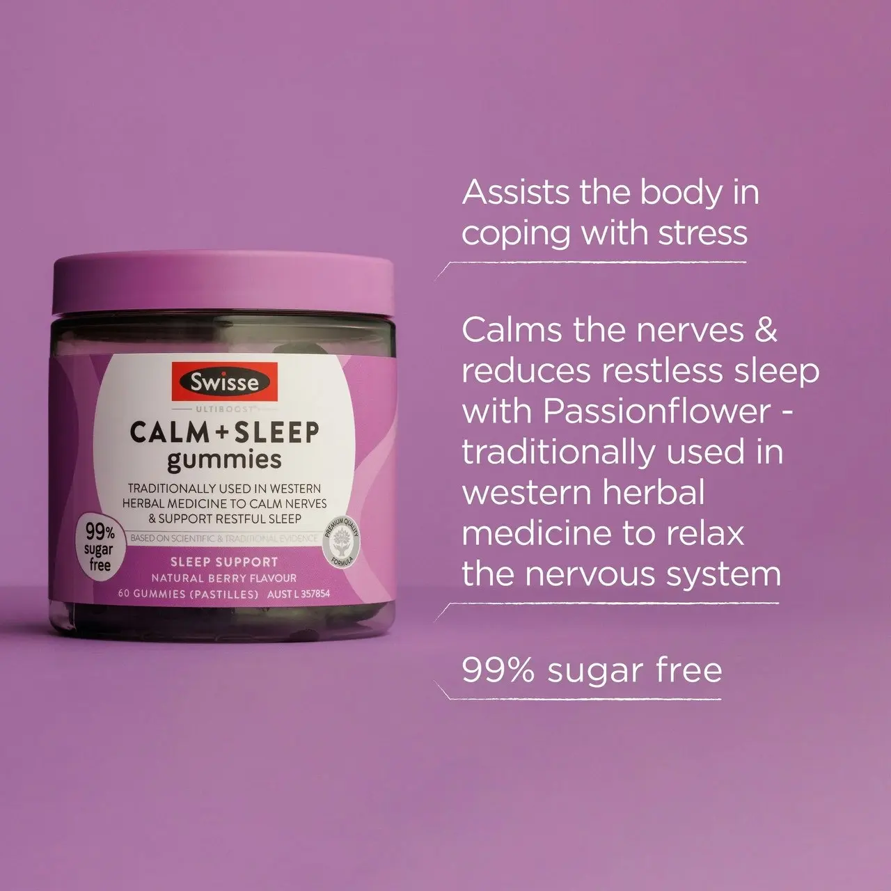 Swisse Ultiboost Calm + Sleep Gummies 60 Pack