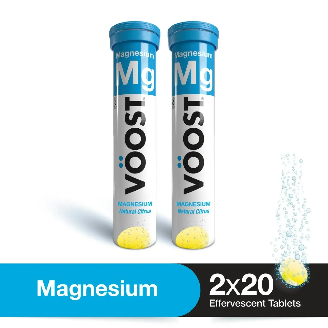 VOOST Magnesium Natural Citrus Effervescent Tablets 40 Pack