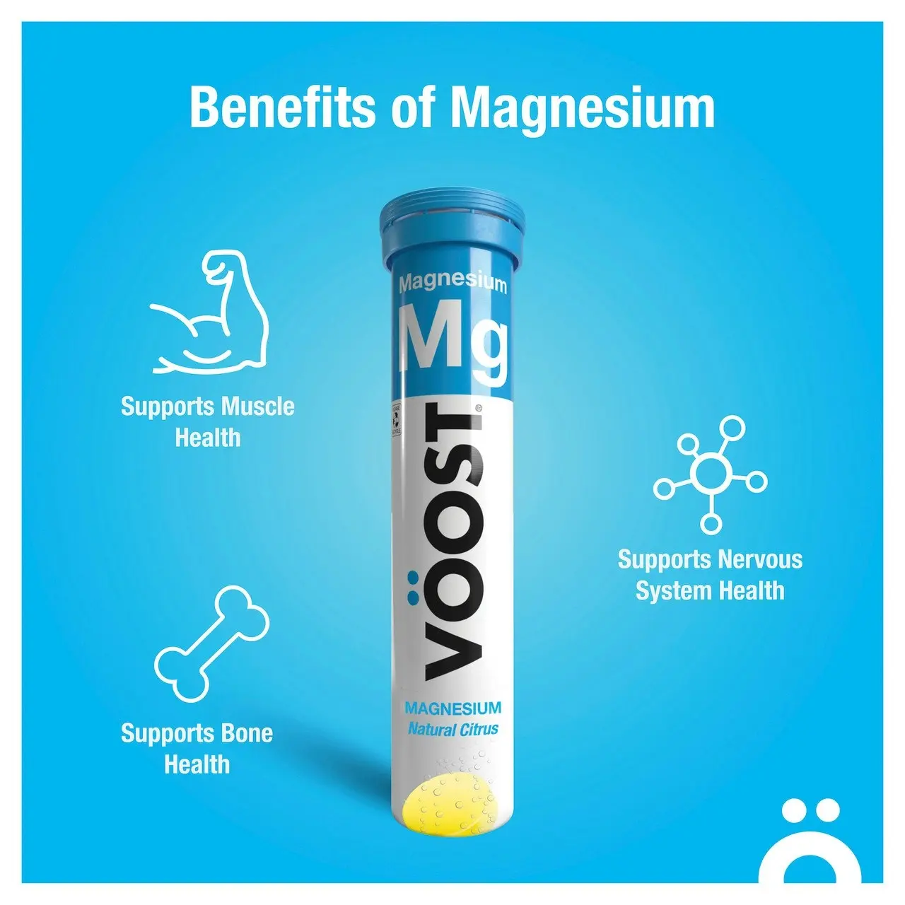 VOOST Magnesium Natural Citrus Effervescent Tablets 40 Pack