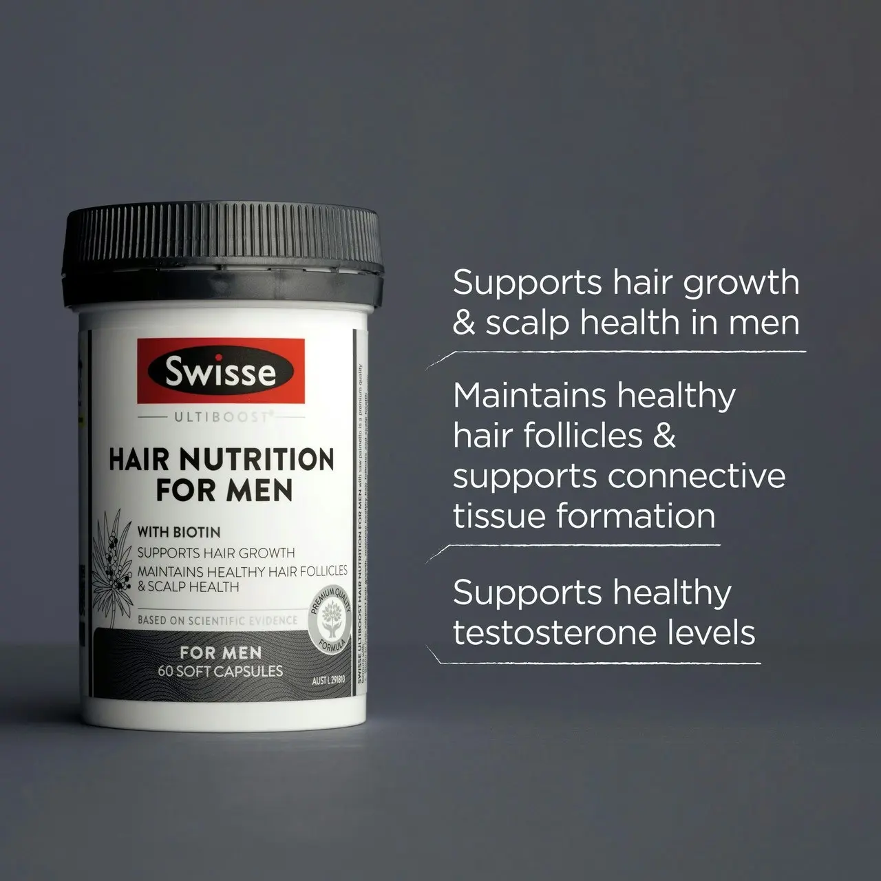 Swisse Ultiboost Hair Nutrition For Men 60 Capsules