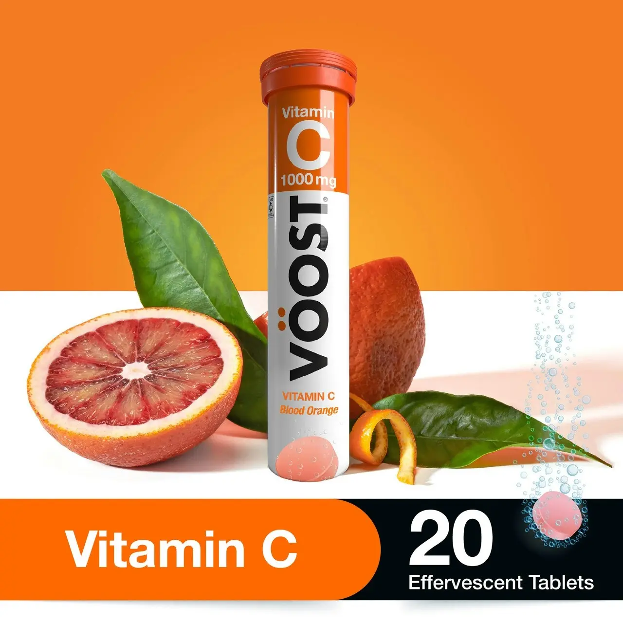 VOOST Vitamin C Blood Orange Effervescent Tablets 20 Pack