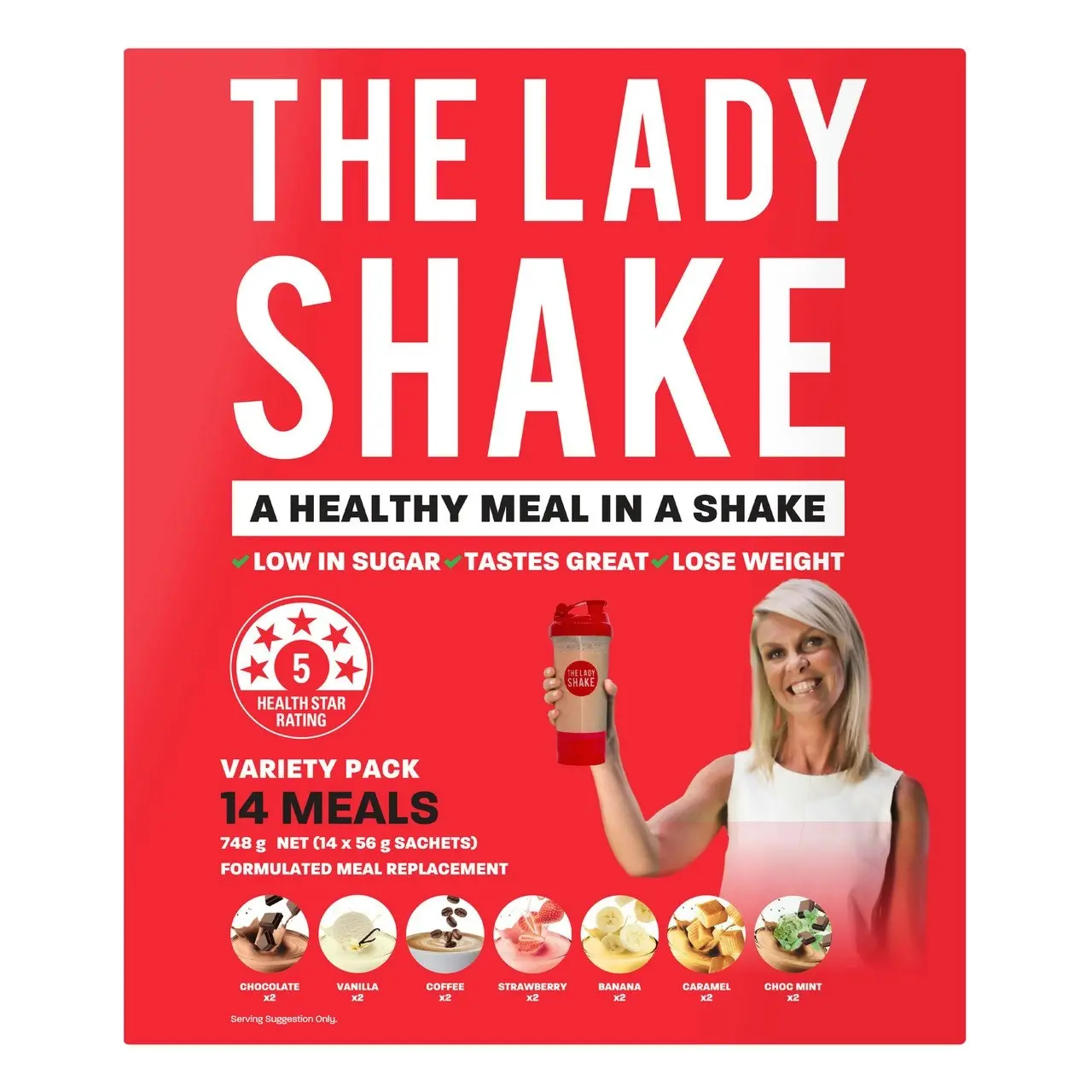 The Lady Shake Meal Replacement Variety Pack - 14 pack