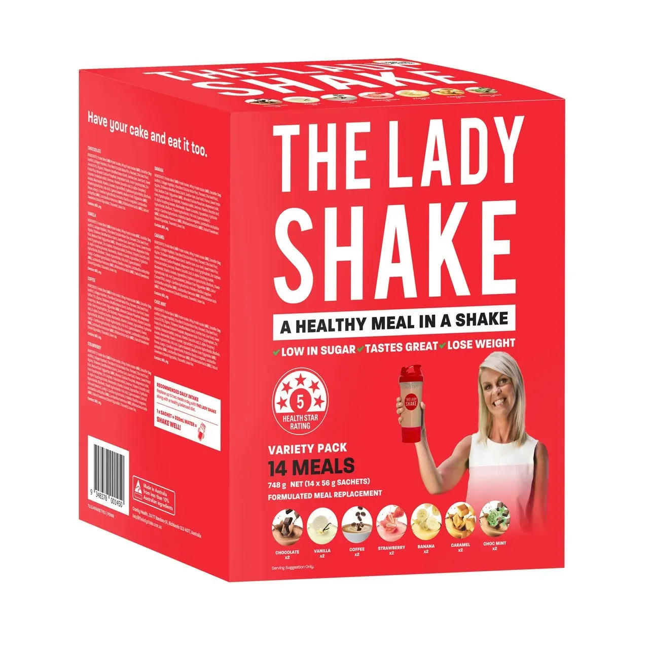 The Lady Shake Meal Replacement Variety Pack - 14 pack