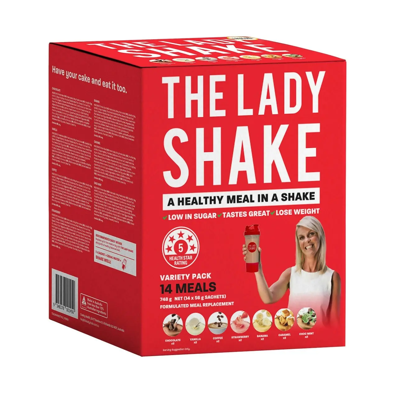 The Lady Shake Meal Replacement Variety Pack - 14 pack