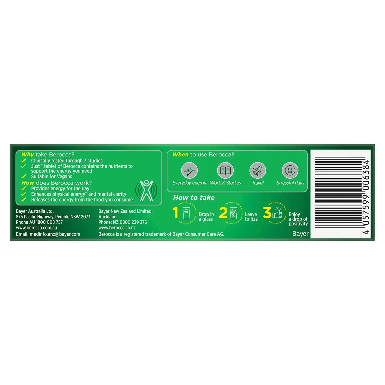 Berocca Energy Vitamin B & C Original Berry Flavour Effervescent Tablets 15 Pack