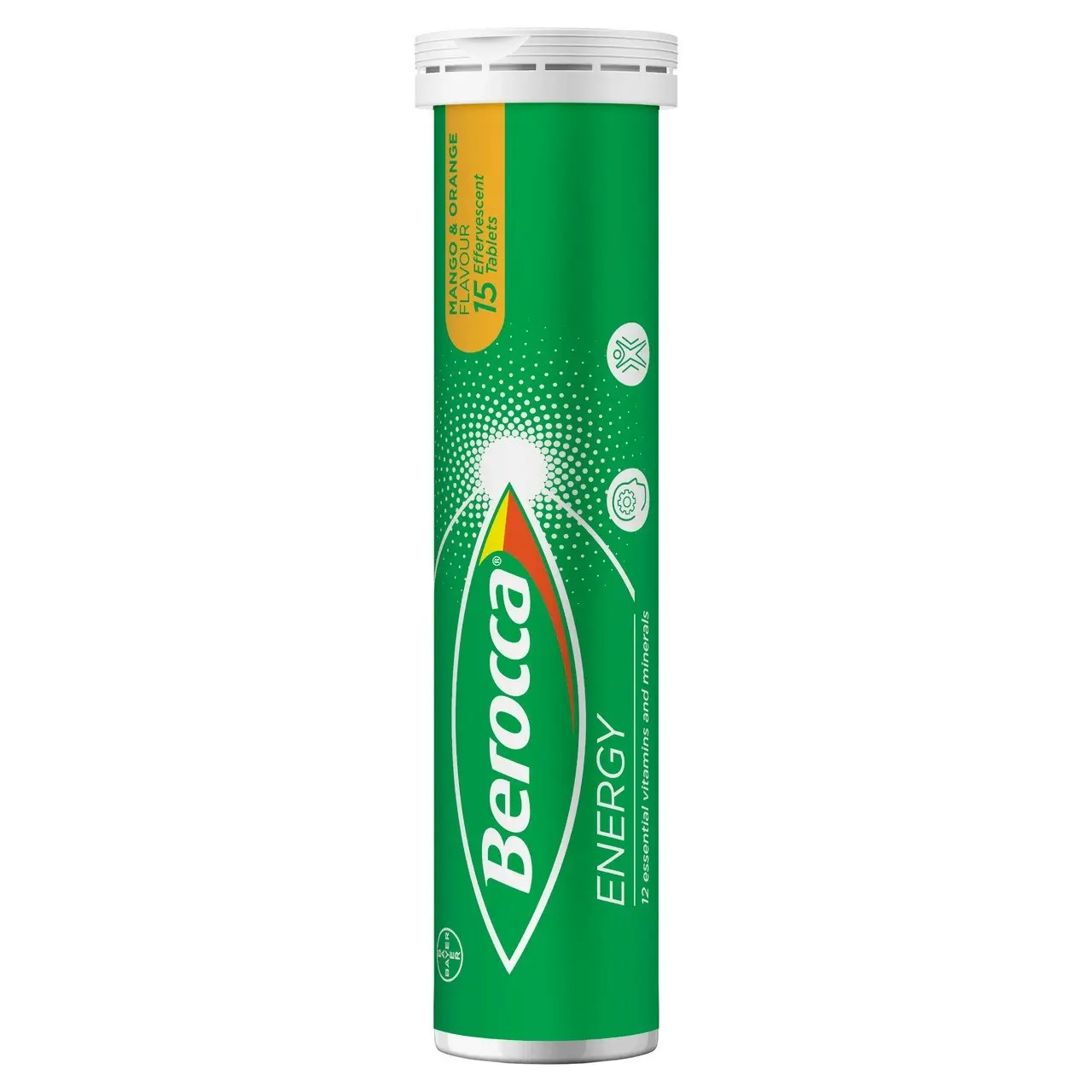 Berocca Energy Vitamin B & C Mango & Orange Flavour Effervescent Tablets 15 Pack