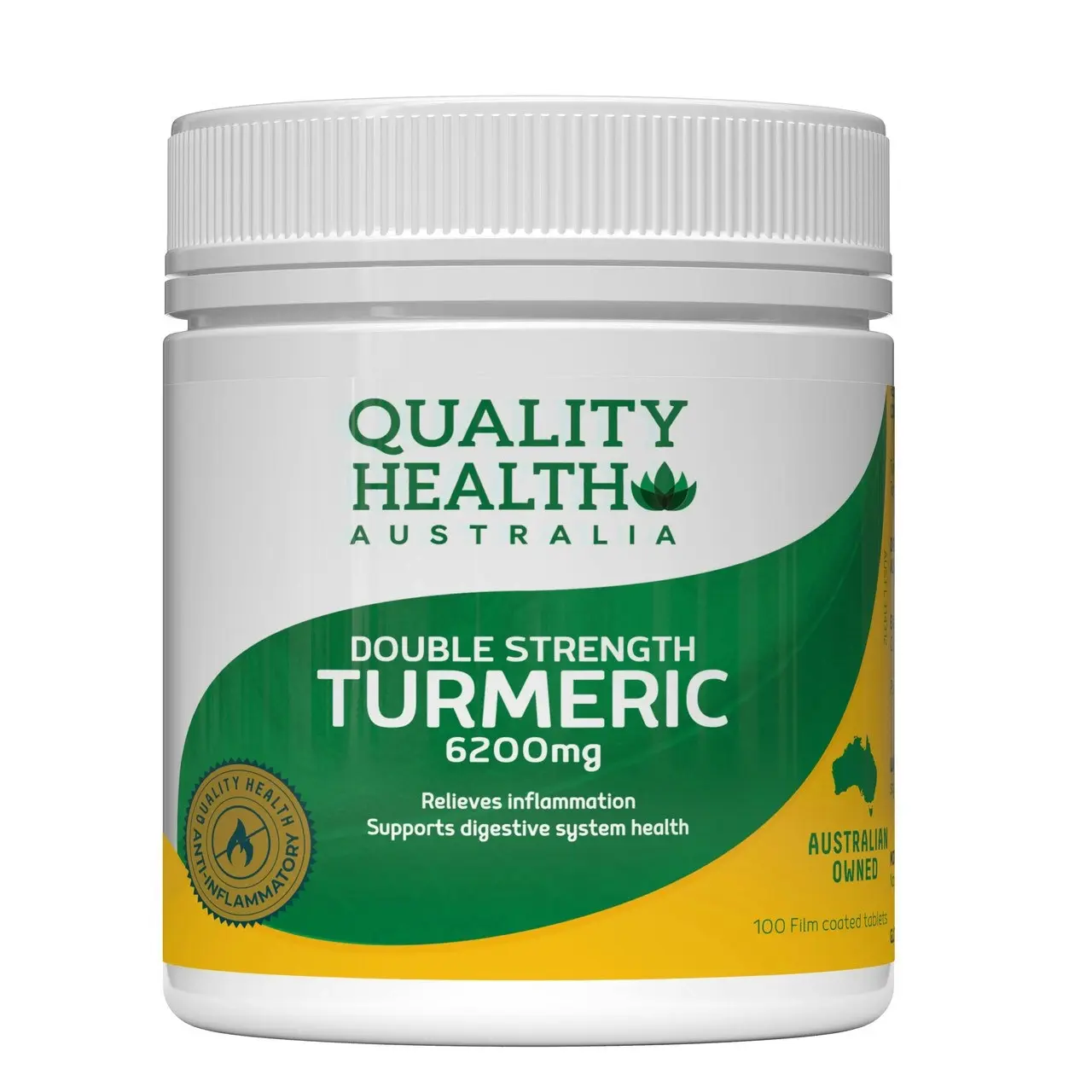 Quality Health Australia Double Strength Turmeric 6200 mg 100s