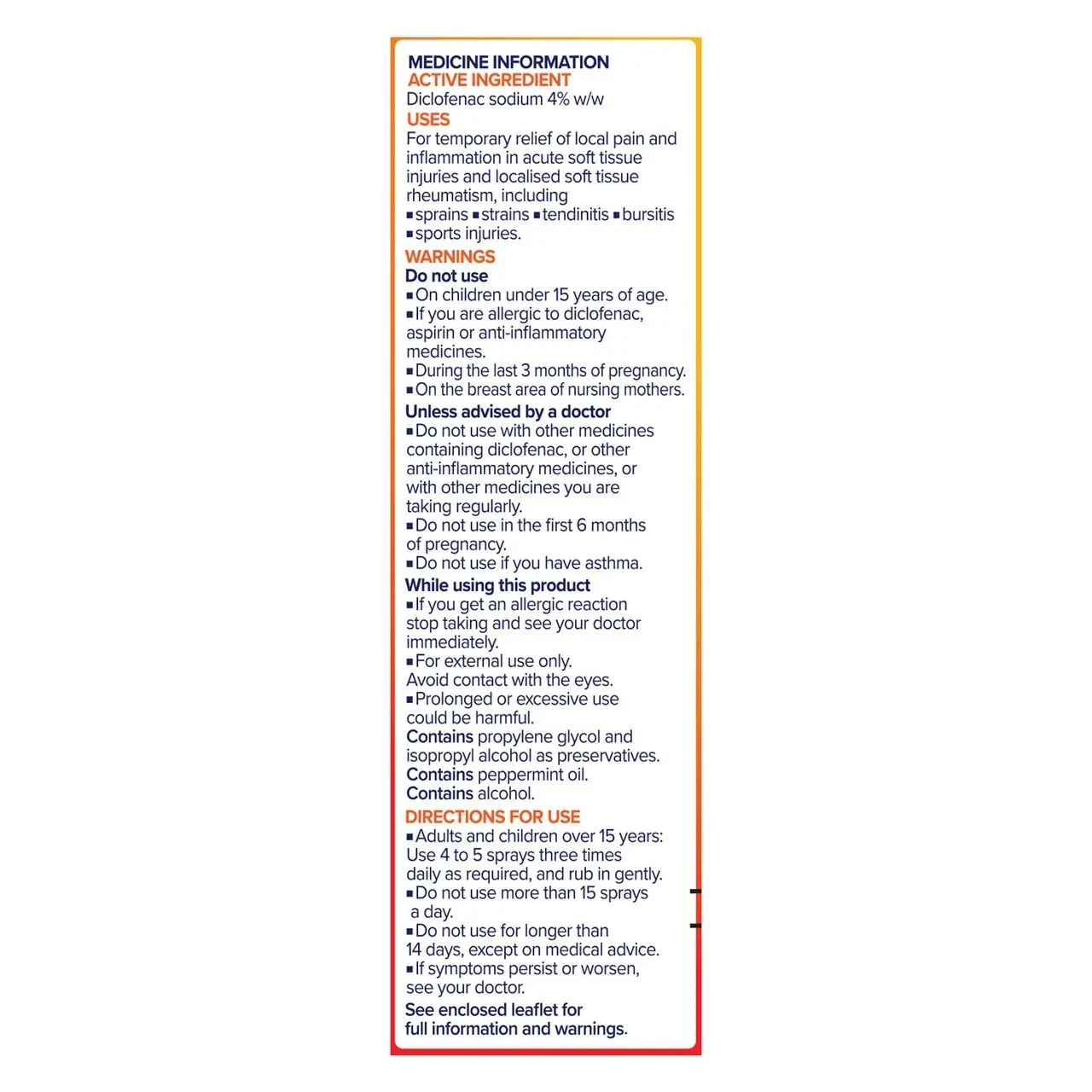 Inflamax Spray 30mL - Diclofenac 4%