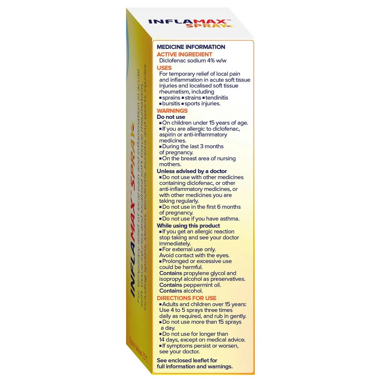 Inflamax Spray 30mL - Diclofenac 4%