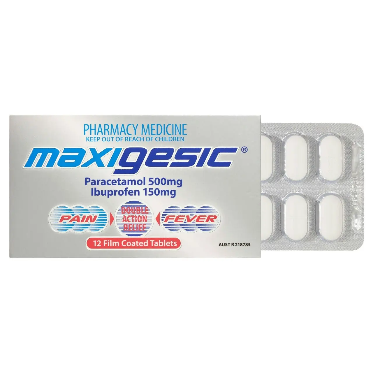 MAXIGESIC(R) Double Action Pain Relief 12 Tablets