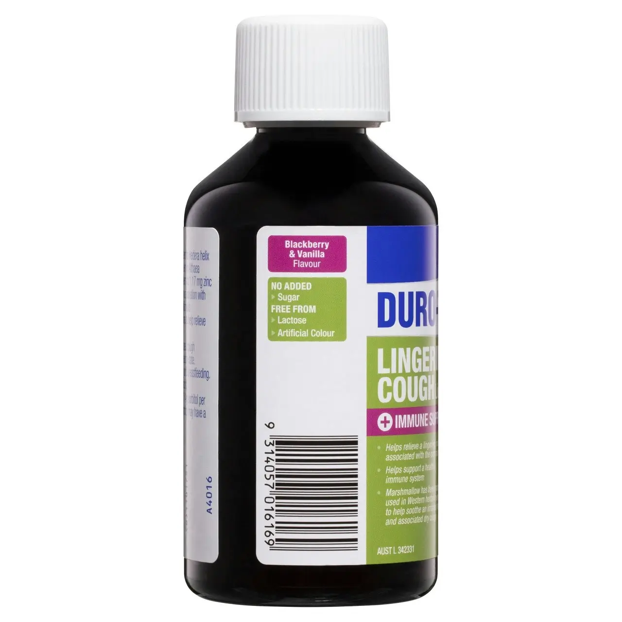 Duro-Tuss Lingering Cough Liquid Immune Support Blackberry & Vanilla 200mL