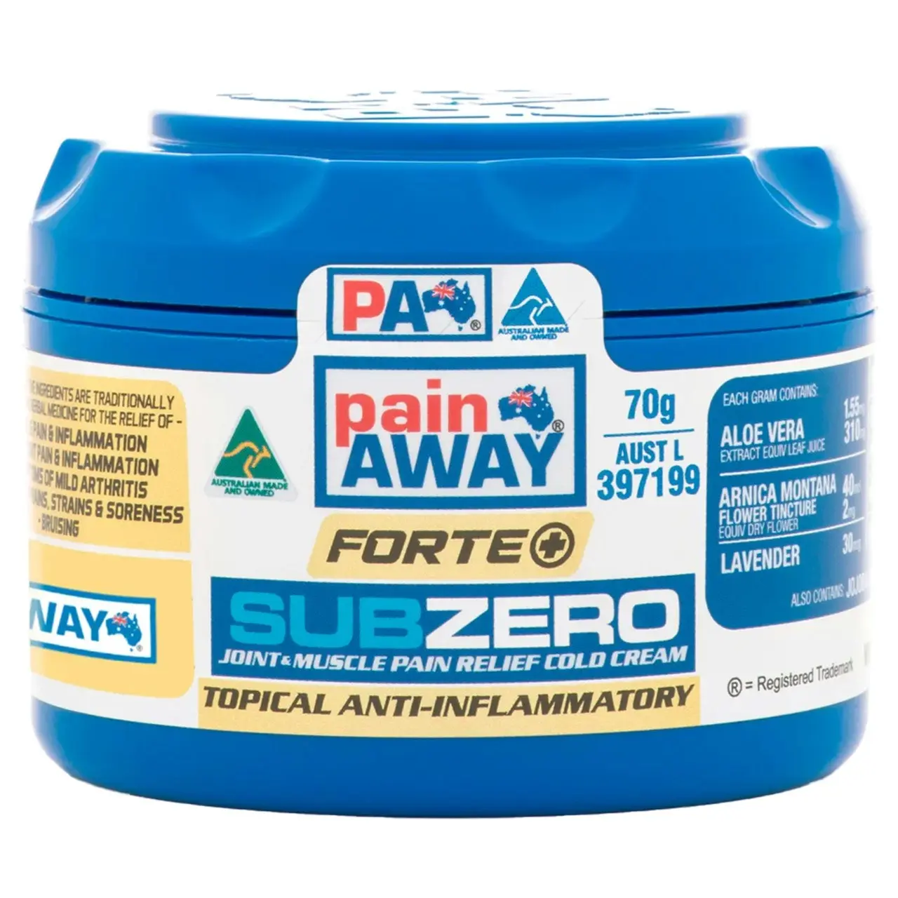 Pain Away SubZero Cream 70g