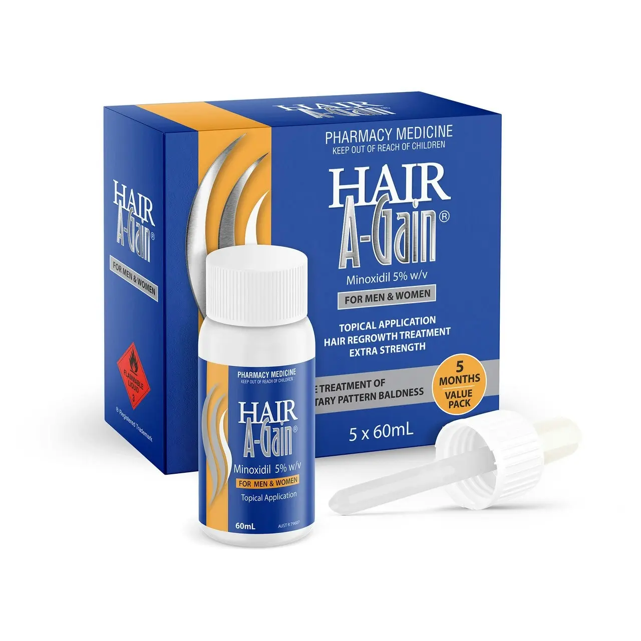 Hair A-Gain 5 Pack 5 x 60mL