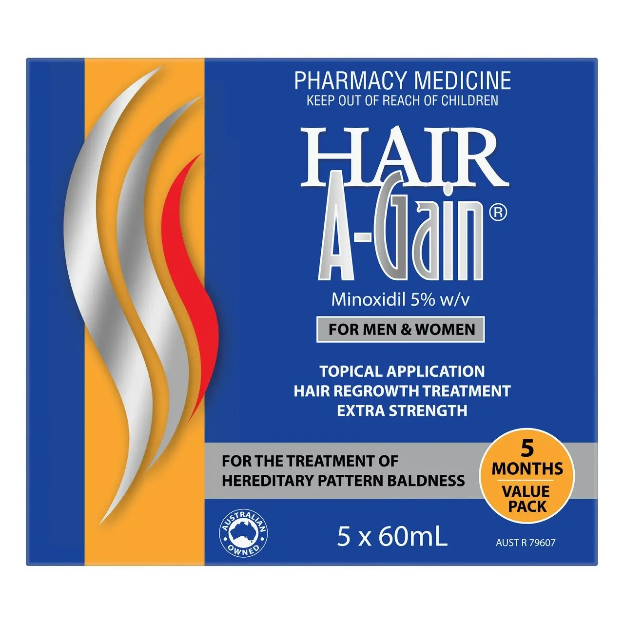 Hair A-Gain 5 Pack 5 x 60mL