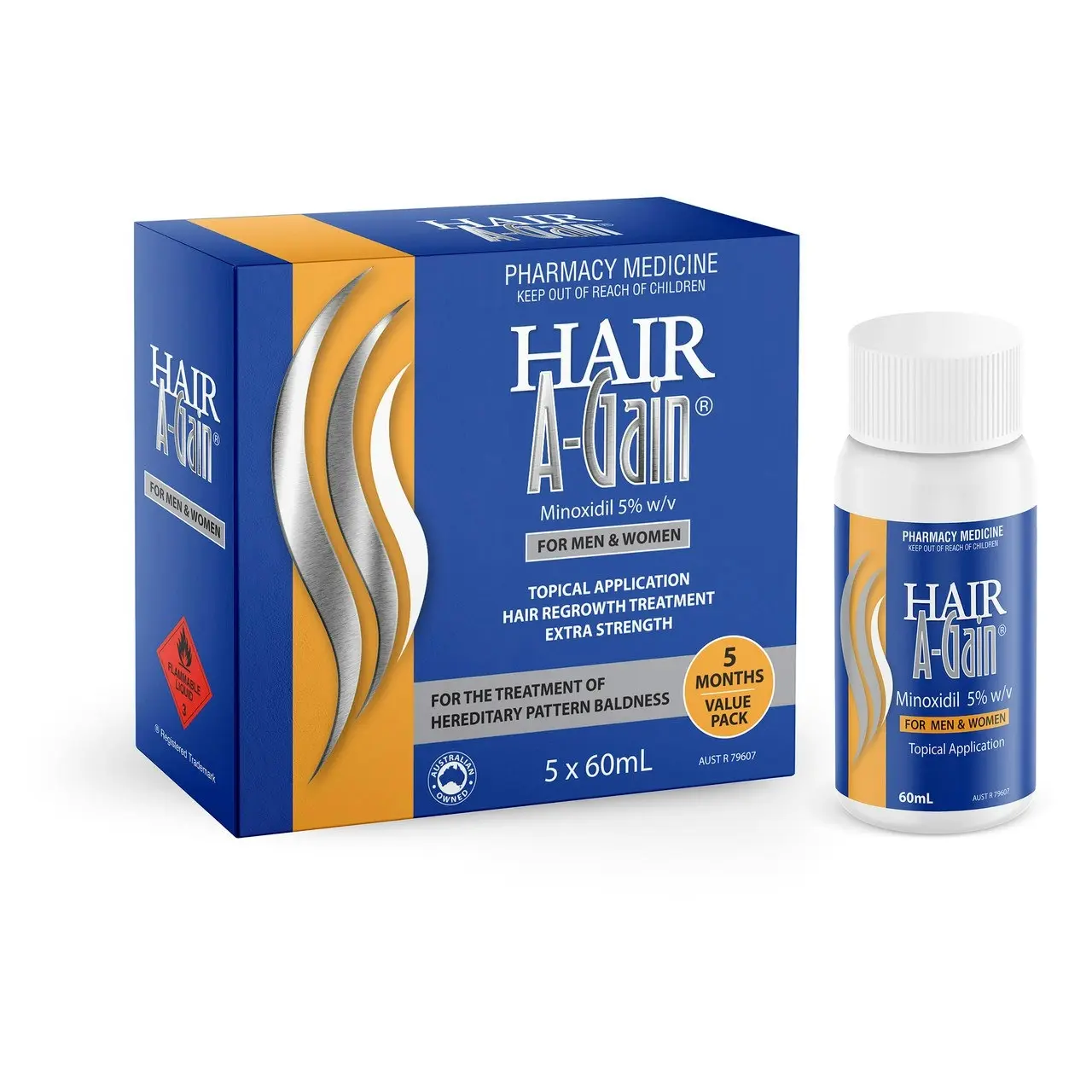 Hair A-Gain 5 Pack 5 x 60mL