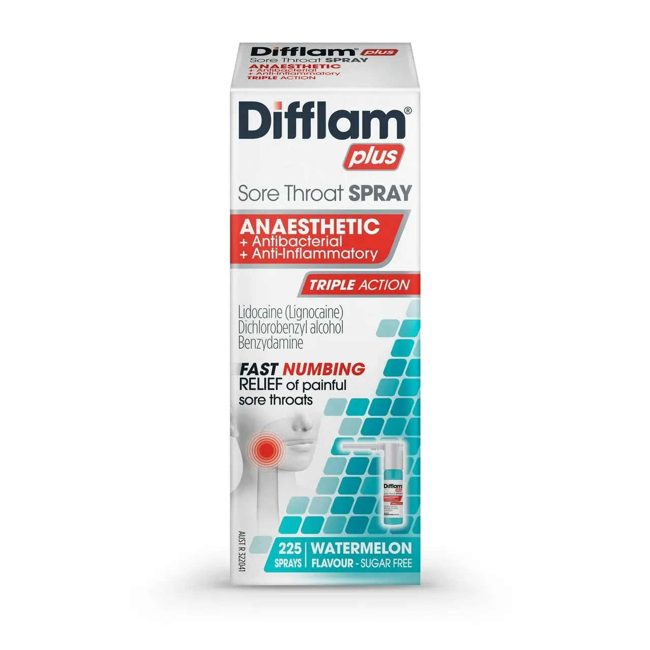 Difflam Plus Anaesthetic Sore Throat Spray 225 Sprays 30mL