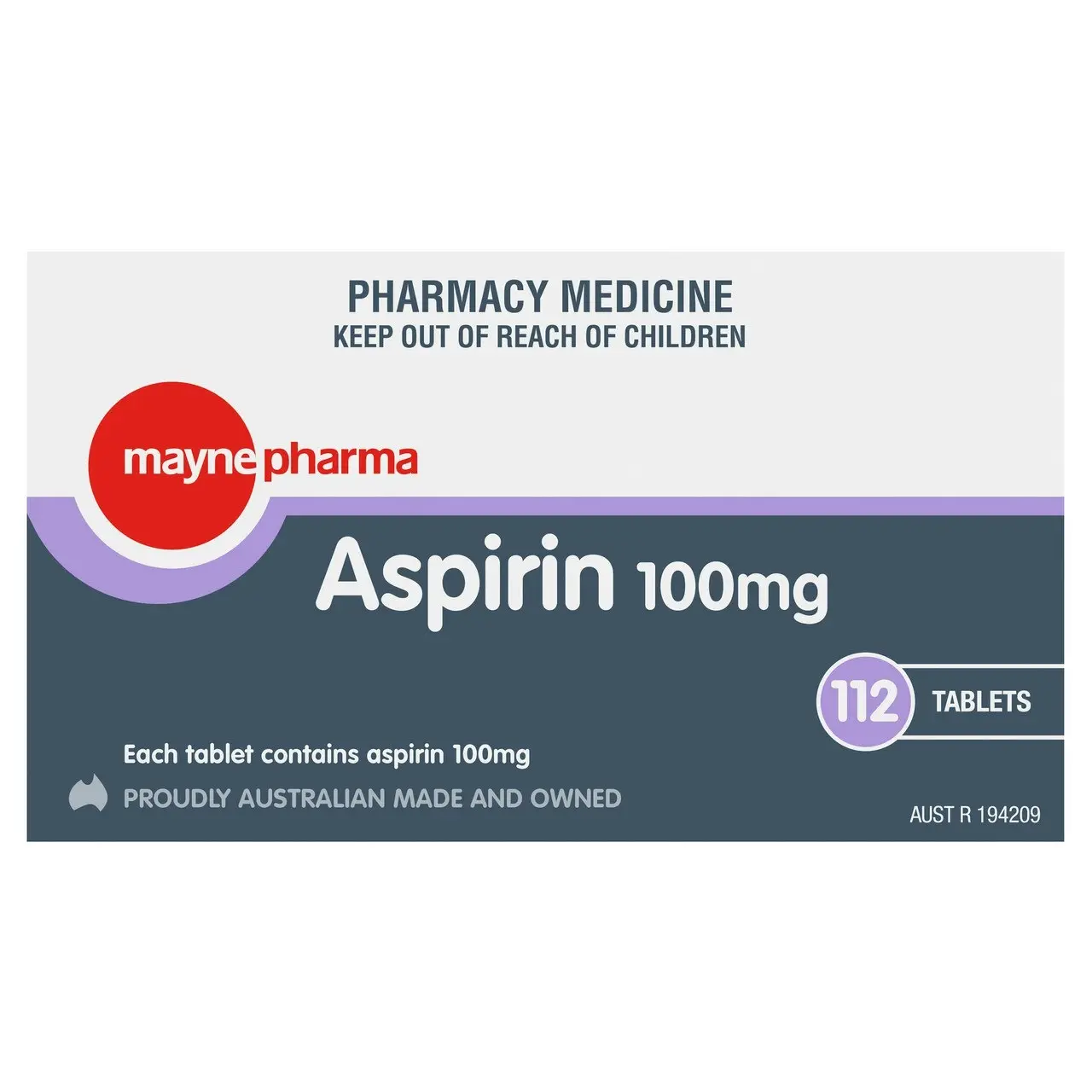 Mayne Pharma Aspirin 100mg 112 Tablets